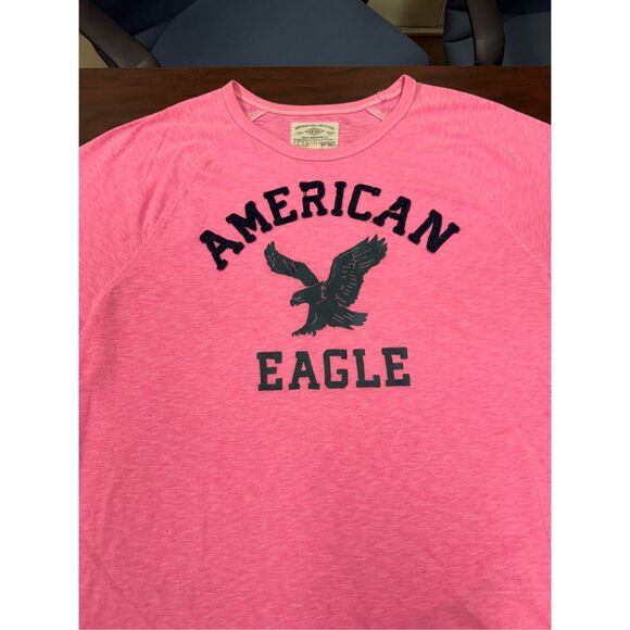 American Eagle Mens Classic Fit Pink Short Sleeve Tee Size XXL - Picture 2 of 9